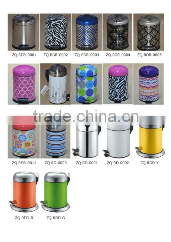 stainless steel square foot pedal trash can