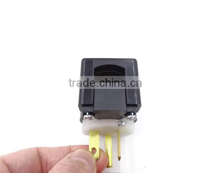Super Tough Nylon Black-beige nema 5-15 plug/Right Angled NEMA 5-15P/Industrial Plug