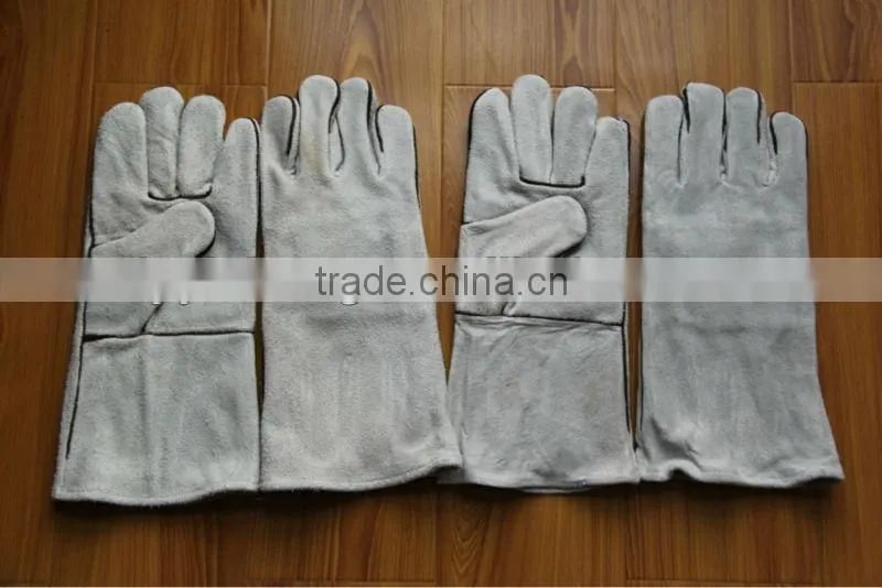 cow split leather working glove