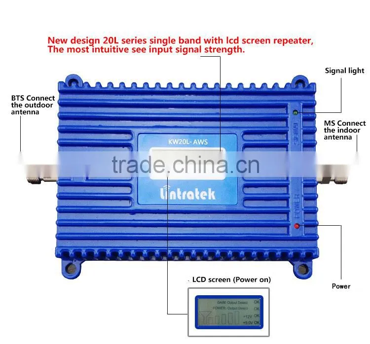 New design OEM indoor 850mhz CDMA 65dbi 20dbm MINI CDMA 850mhz lcd signal repeater