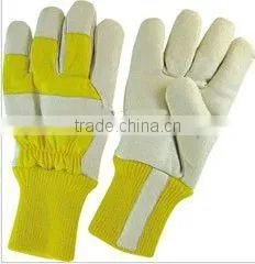 Yellow Cotton Lined Latex Coated Working Glove For Industrial