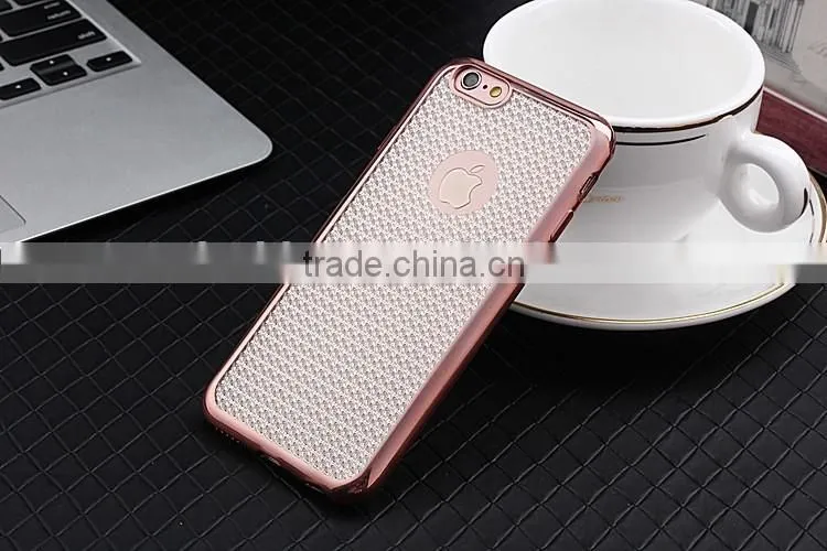 Luxury Clear Electroplating TPU Silicone Gel Soft Case For Apple iPhone 6S / iPhone 6S Plus