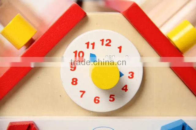 Children small toy wooden screw house