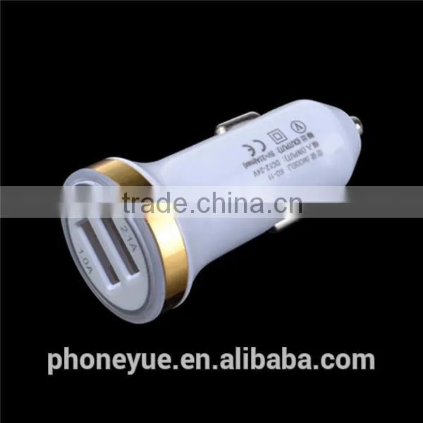 high quality logo custom colorful auto usb car charger adapter