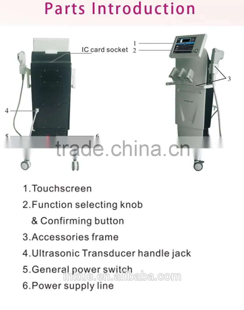 Newest Technology Focused Ultrasound Hifu Beauty Machine For Face Tightening