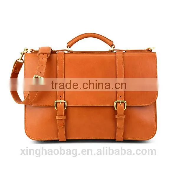 2014 fashion leather bag wholesale Men laptop bag fancy pure leather laptop bags