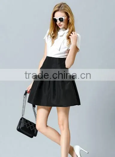2015 hot selling new design black and white dress