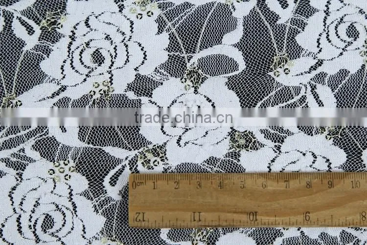2016 new fancy cheap stretch embroidery sequined designer dress fabrics