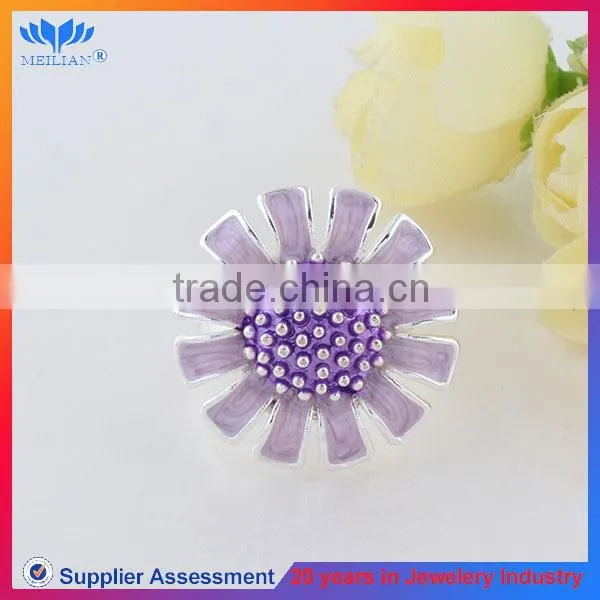 Factory Wholesale Fashion Unique Silver Purple Sunflower Cock Ring Pictures