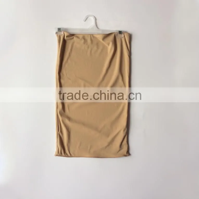 Simple Style Spandex/Polyester Fleshcolor Wrap Chest Dress