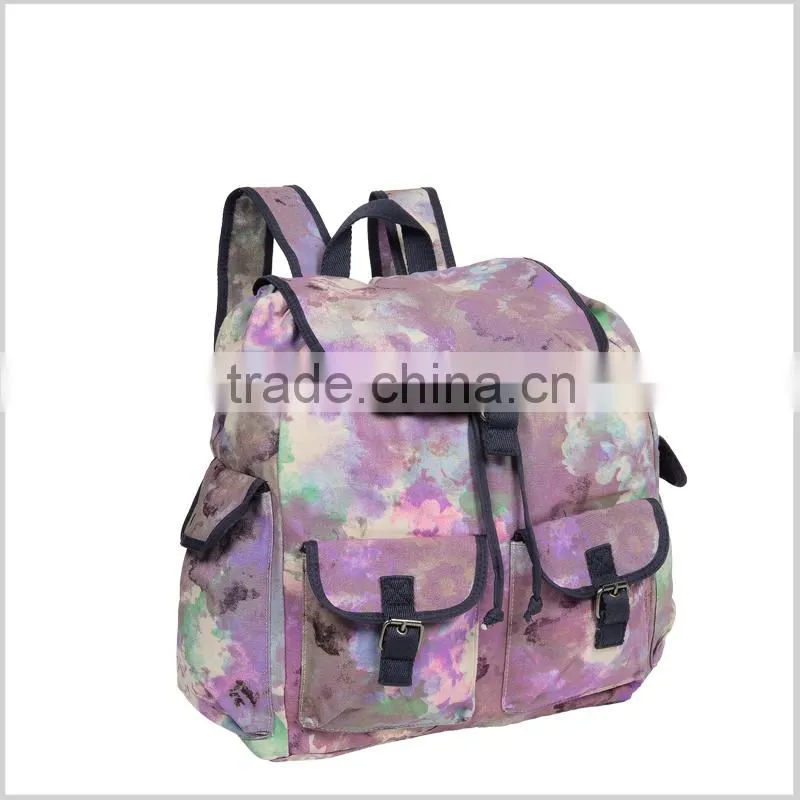 high quality hot sale custom girls canvas printing backpack