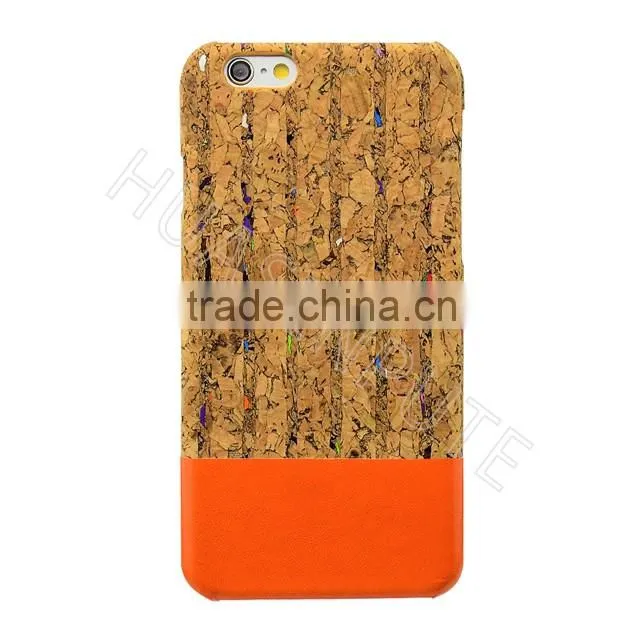 Plaid Real Wooden Cellphone case and Eco-leather Back Cover Case phone Cover For Apple iPhone 6s