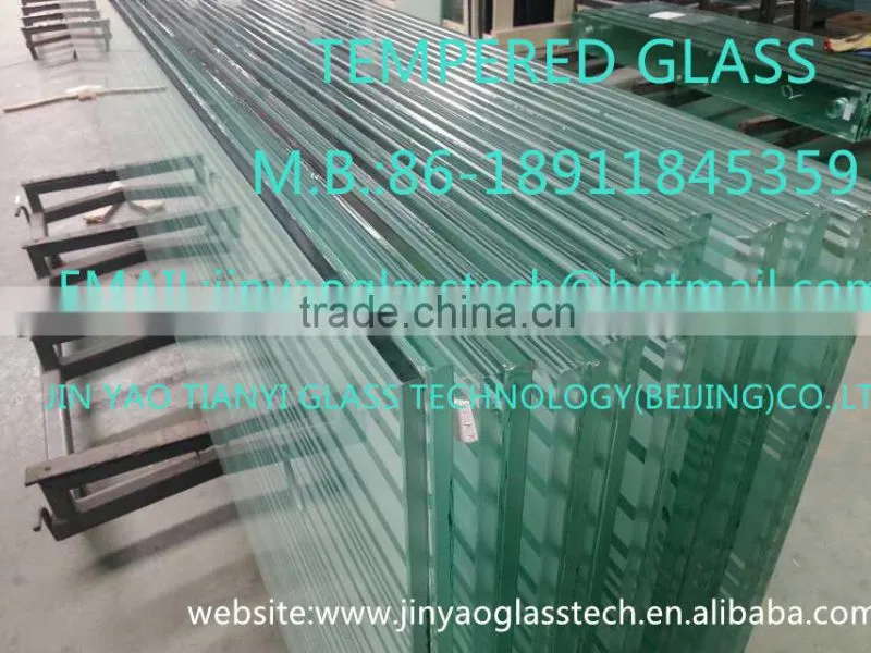 2015 BEIJING CHINA factory price new style tempered high quality building factory price tempered glass for sunroom