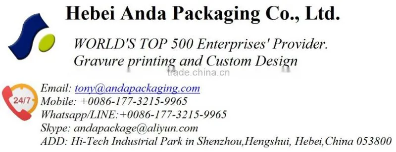 Heat Sealing Plastic Snack Food Packaging/ Biscuit Packaging Plastic Film Roll