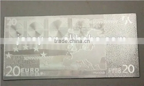 silver foil notes euro 20 banknotes
