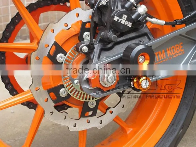 BJ-FS-KT001-OG KTM Parts Motorcycle Front Fork Wheel Frame Slider Crash Protector For KTM DUKE 125/200/390