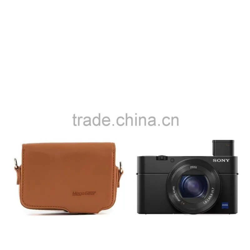 Top Grade New Custom Protective Leather Brown Camera Case
