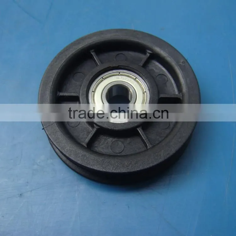 Industry custom cheap double v groove wheel block bearing machined plastic nylon pulley for sale