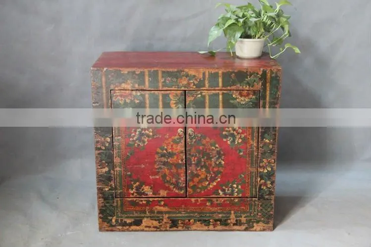 chinese antique furniture painting mongolia cabinet