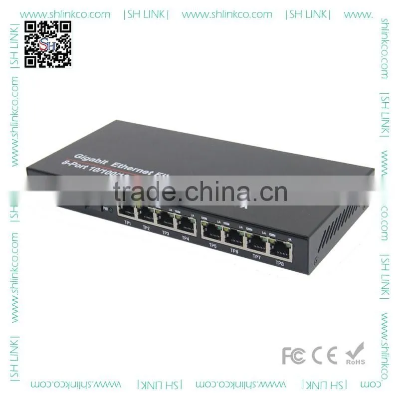 Single mode single fiber bidi 4 port desktop small switch