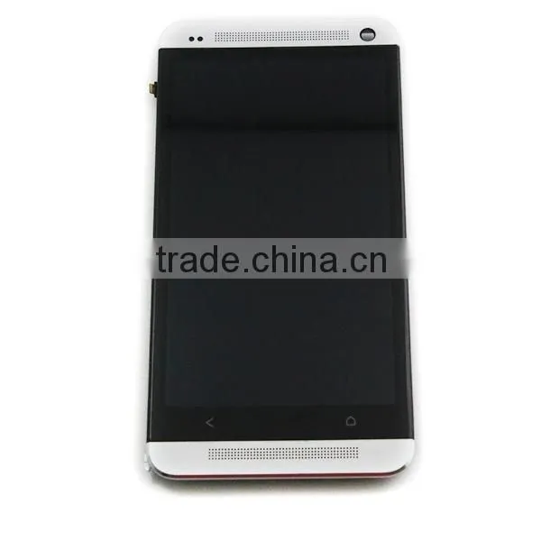 Wholesale High Quality Original One M7 LCD Digitizer for HTC M7 LCD Spare Parts Silver