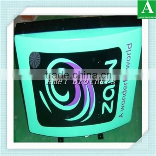 red acrylic vacuum formed plastic LED light box
