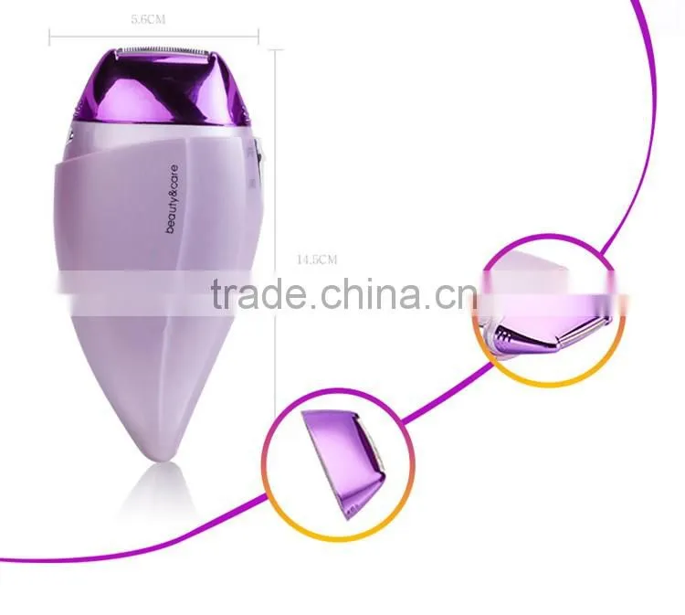 Portable epilator for women Battery Operate lady hair remover shaver wet dry