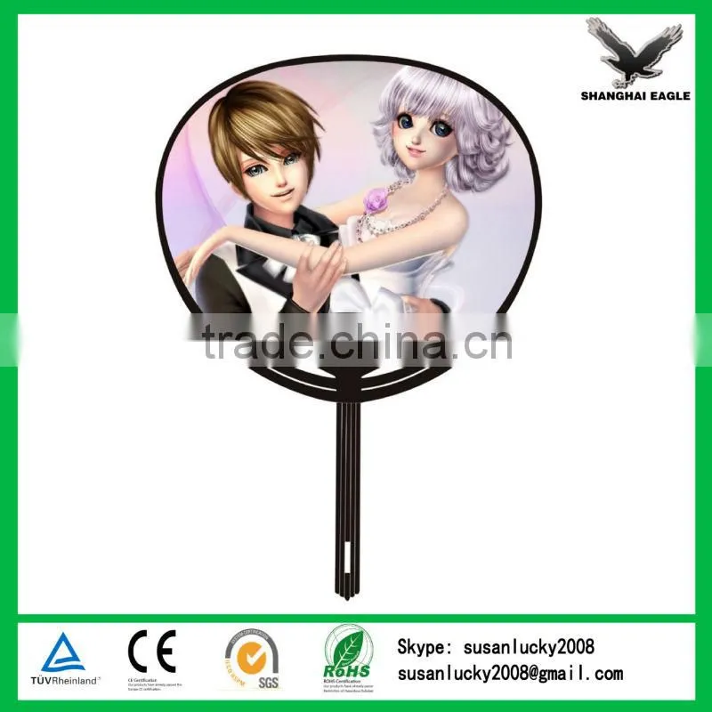 Custom Round Shape PP Advertising Fan Wholesale (directly from factory)