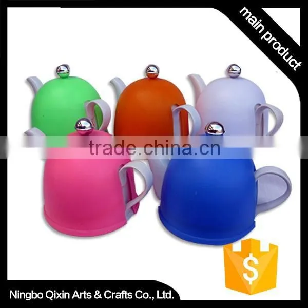 Different Color Wholesale Round Ceramic Tea Pot