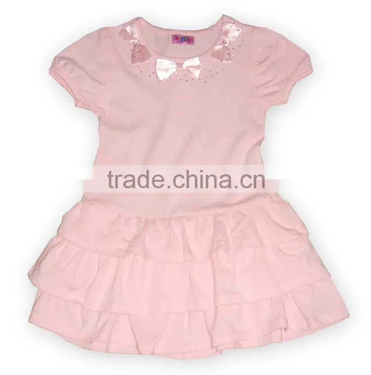 2016 fashion new children summer glass strass girls dresses made in China children clothes