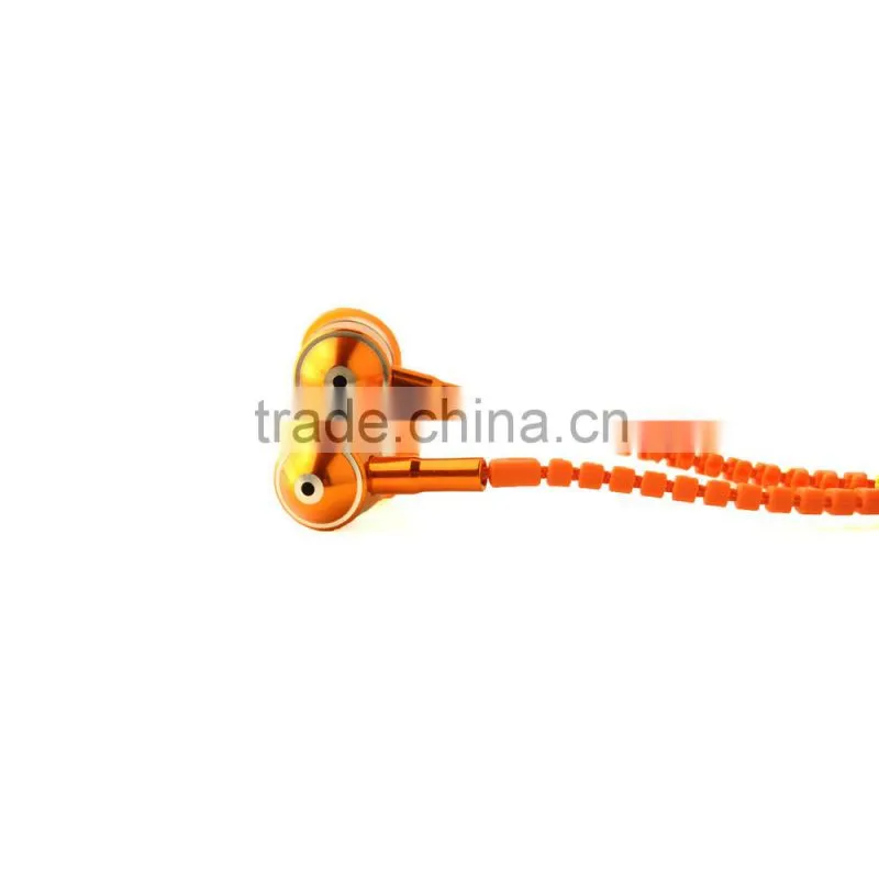 stereo good quality stereo zip metal earphones