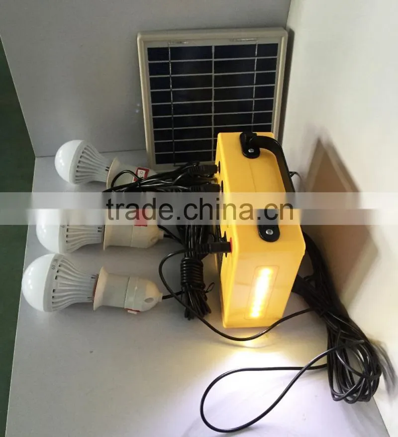 4W6V Mini solar lighting kit with flashlight