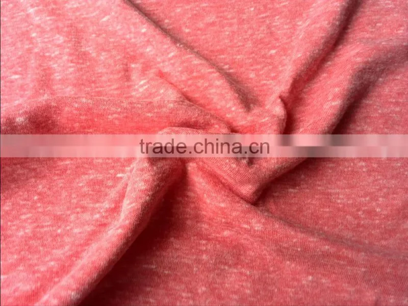 Neps yarn slub like single jersey fabric