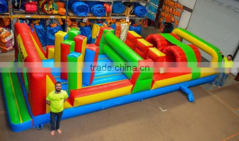 30ft long backyard inflatable adult obstacle course equipment for sale