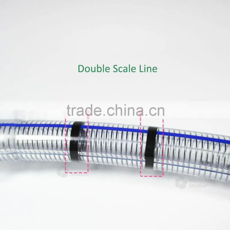 Reinforced spray wire endotracheal tube with suction lumen