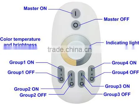 2015 new design 2.4G RF remote controller led dimmer, 1 to 4 led remote dimmer