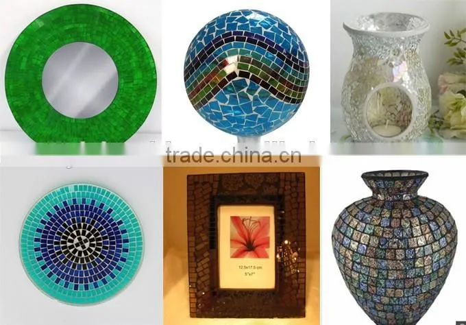 Garden mosaic open glass ball pendant lights