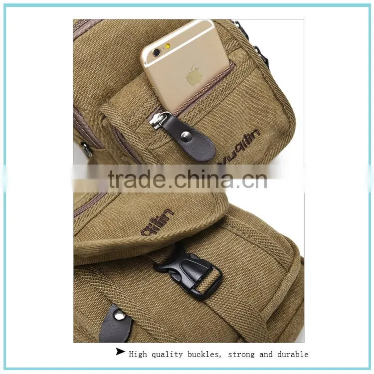Cheap fashion canvas chest bag for young men
