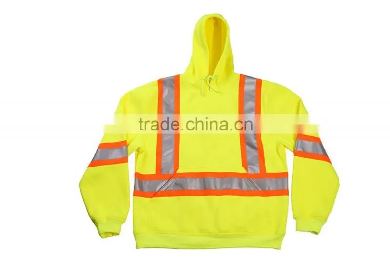 Fashion Working Wear Men Hoody Workwear Reflective Safety Jacket Warmly Safety Hoodie