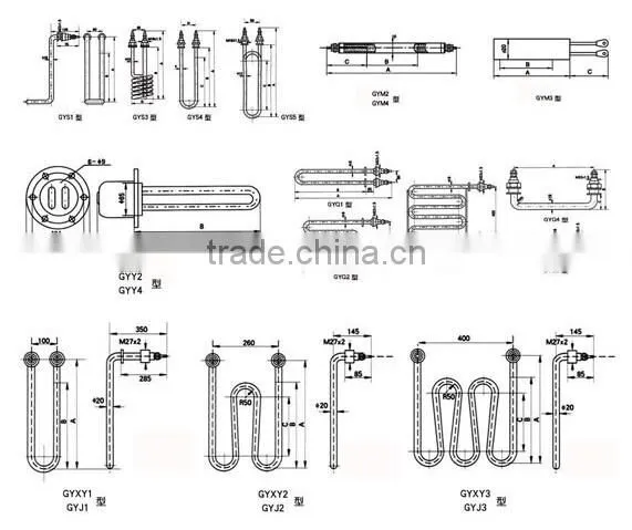 Long Working Life Spiral Immersion Heating Element