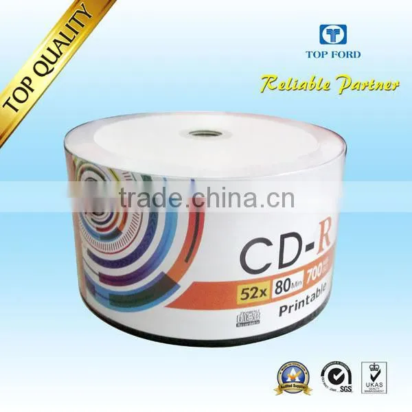 100% silver coating 700MB/80MIN empty CDR