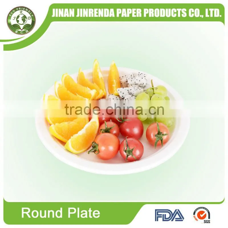Eco-friendly sugarcane tableware 6 inch Round Plates