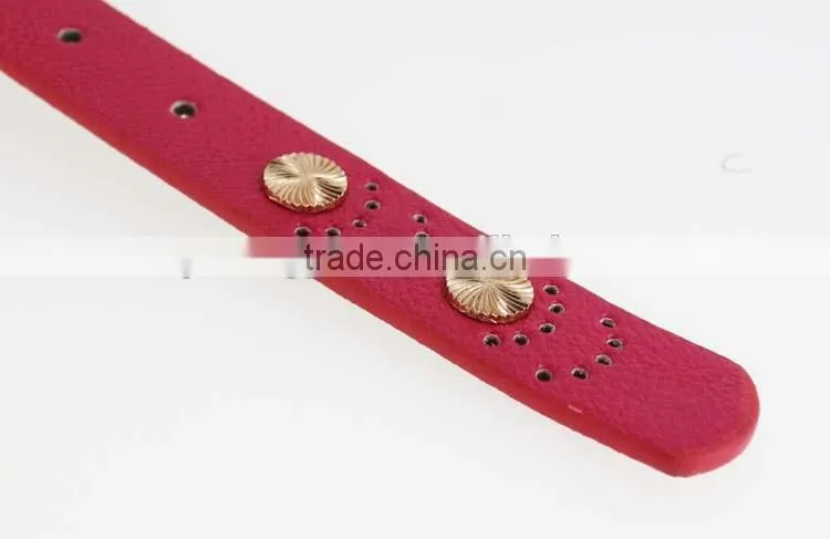 2015 Women's fashion pu studded beads belt for jeans with metal beads in yiwu