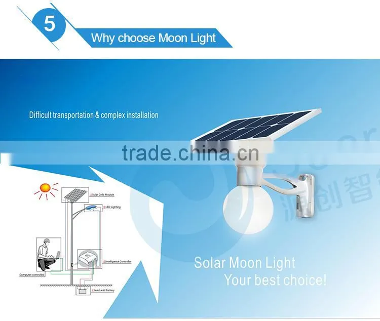 4W 8W 12W all in one LED solar garden light, solar courtyard light, solar villa light