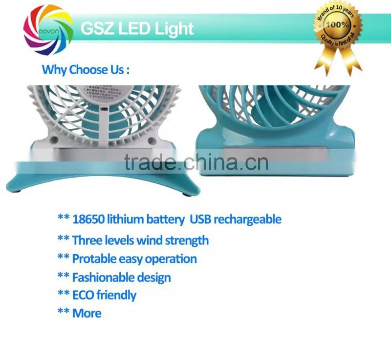 18650 lithium battery operated mini usb spocket rechargeable fan
