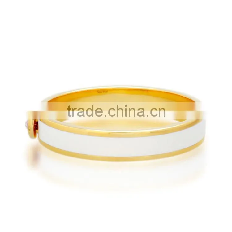 Cheap handmade pink enamel bracelet
