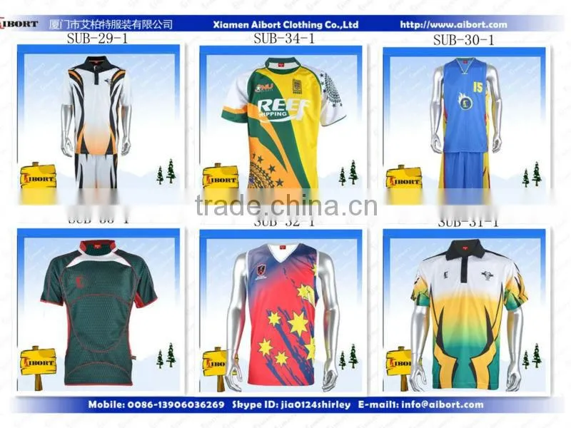 SUB-41-2 Bright color Women slim Rugby wear