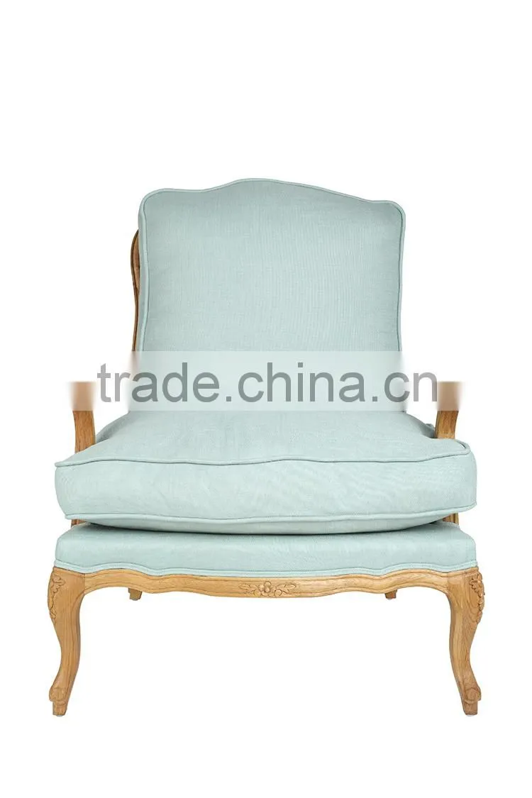 vintage wood frame armchair