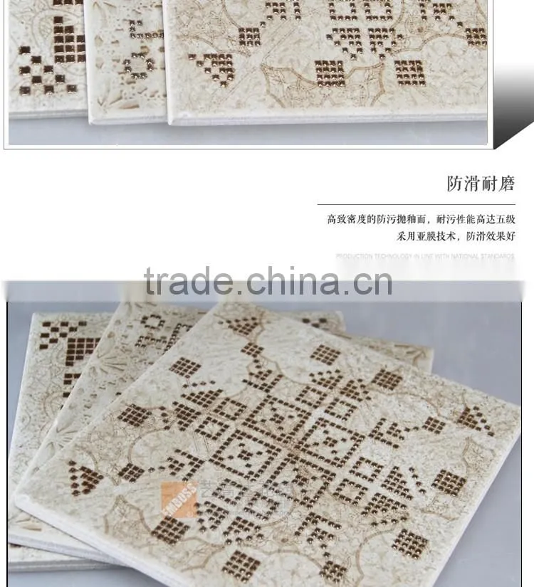 customized 200x200mm kitchen tile porcelain rustic glazed wall floor tile
