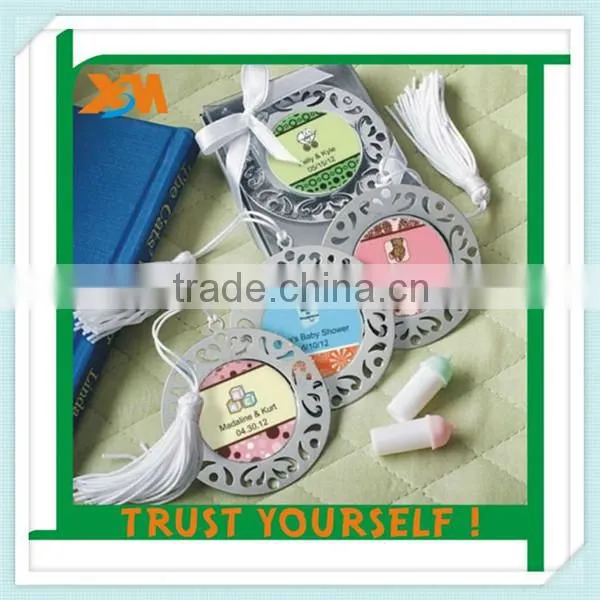 factory price fancy rose brass paper clip bookmark (xdm-bk236)